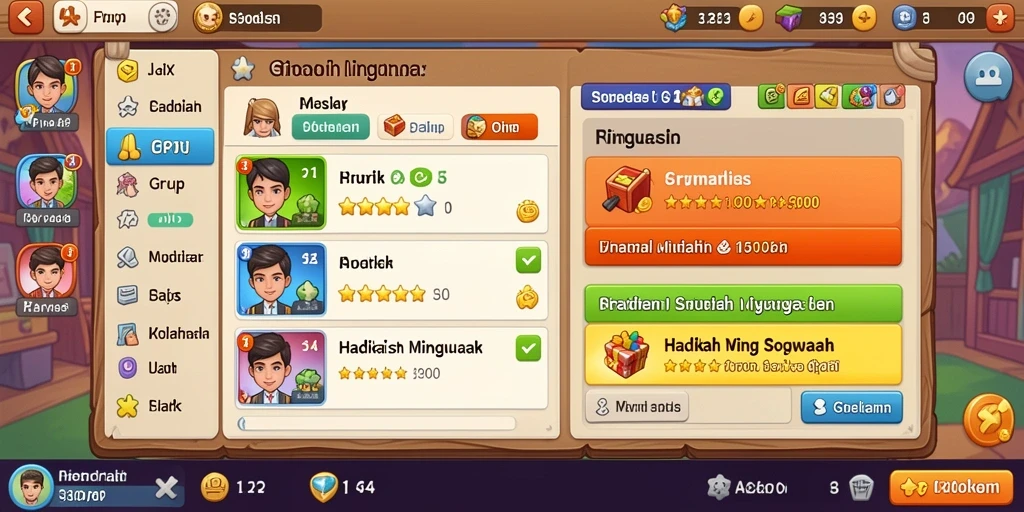 Screenshot menunjukkan tampilan utama aplikasi MG525.